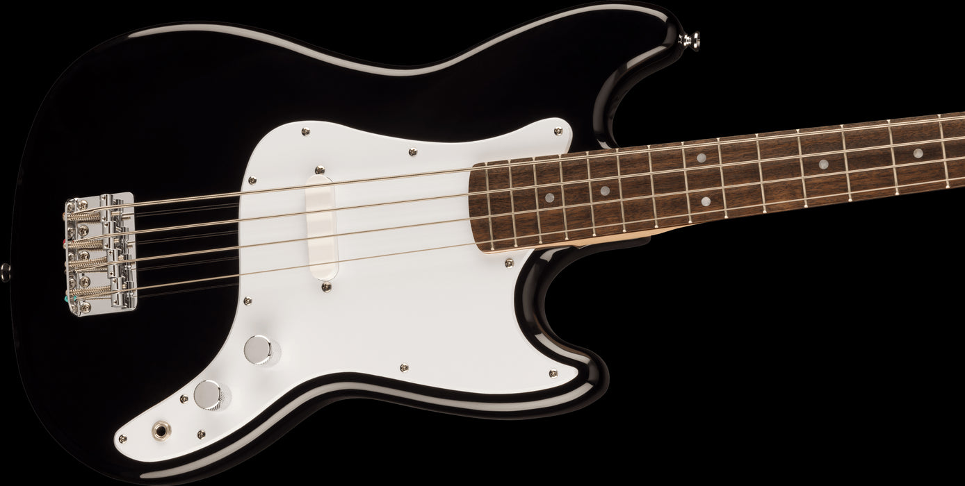 Squier Sonic Bronco Bass Laurel Fingerboard White Pickguard Black