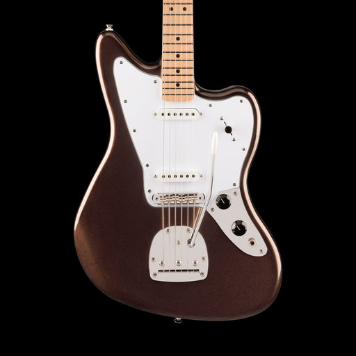 Squier Affinity Series Jaguar Maple Fingerboard White Pickguard Mystic Metallic Brown Front Crop