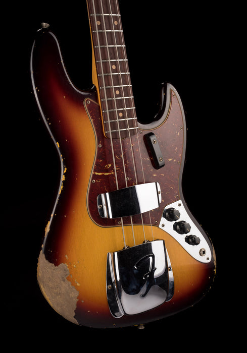 Fender Custom Shop 1961 Jazz Bass Heavy Relic 3-Tone Sunburst With Case