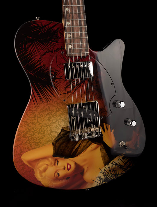 John Page Guitars Just Marilyn Guitar with Painting - Pamelina H Collection