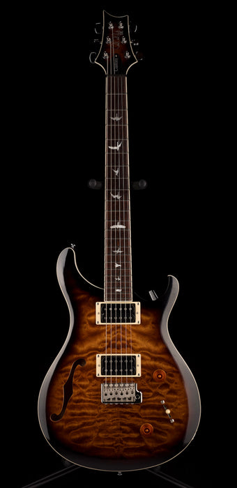 Pre Owned PRS SE Custom 22 Semi-Hollowbody Quilt Top Limited Black Gold Sunburst With Gig Bag