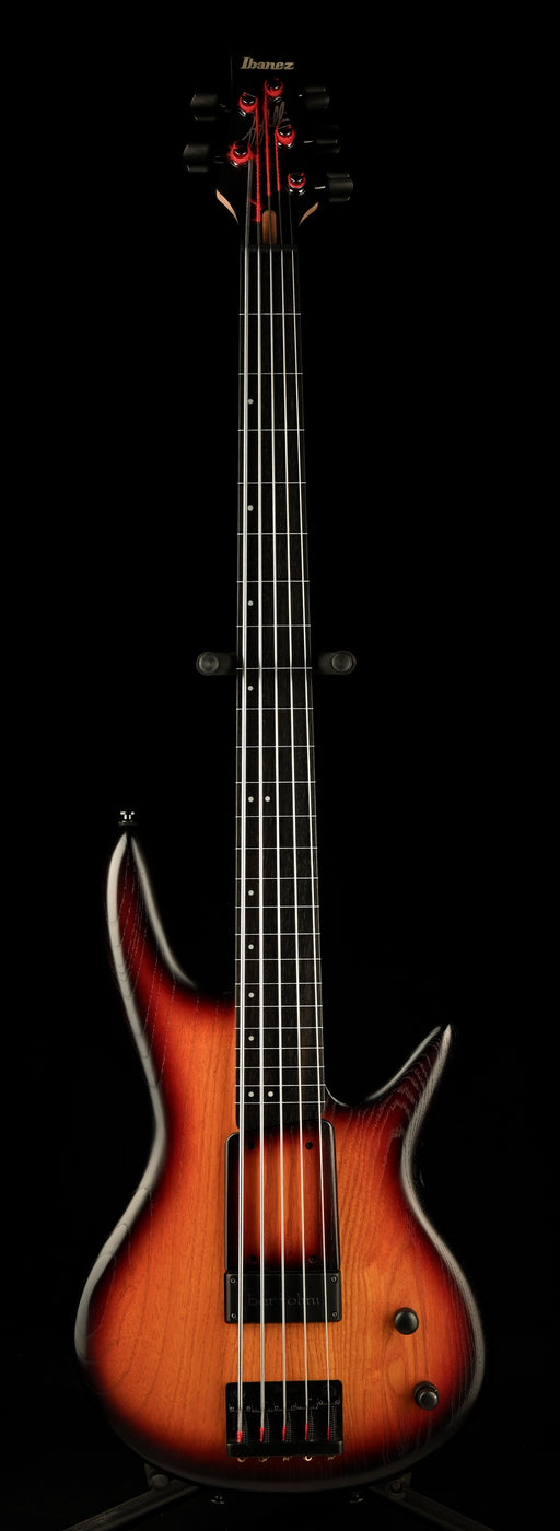 Used Ibanez GWB205 Gary Willis Fretless 5-String Electric Bass Tequila Sunrise Flat with Gig Bag