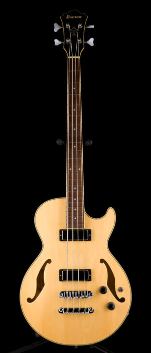 Used Ibanez Artcore AGB200 Semi-Hollow Body Natural Bass With Gig Bag