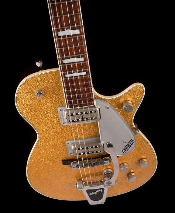 Pre Owned Sophie B. Hawkins 1990s Gretsch G6129T Gold Sparkle Jet With OHSC