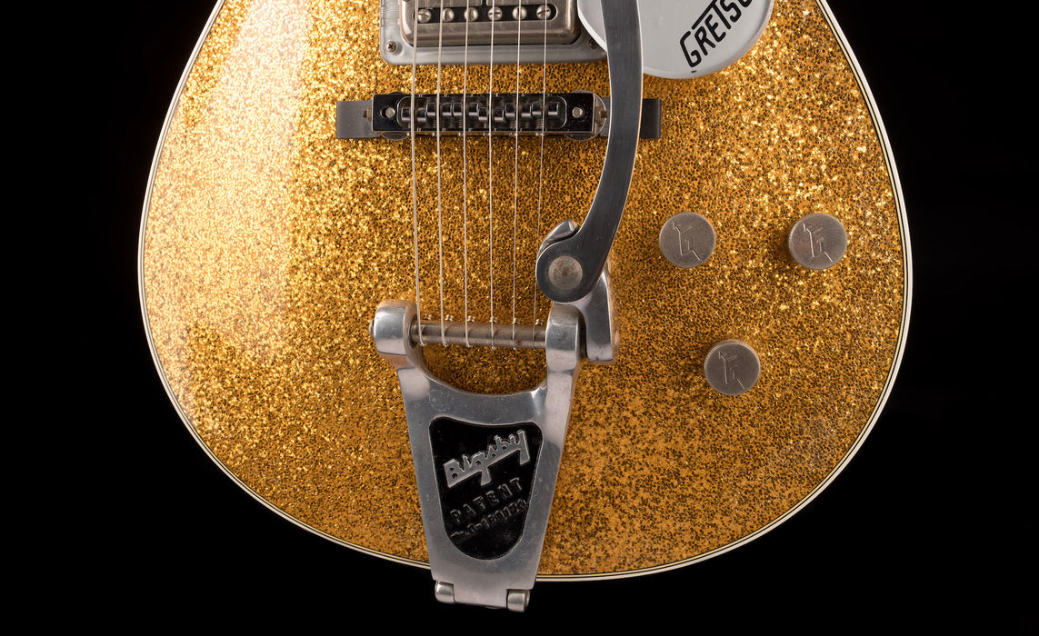 Pre Owned Sophie B. Hawkins 1990s Gretsch G6129T Gold Sparkle Jet With OHSC