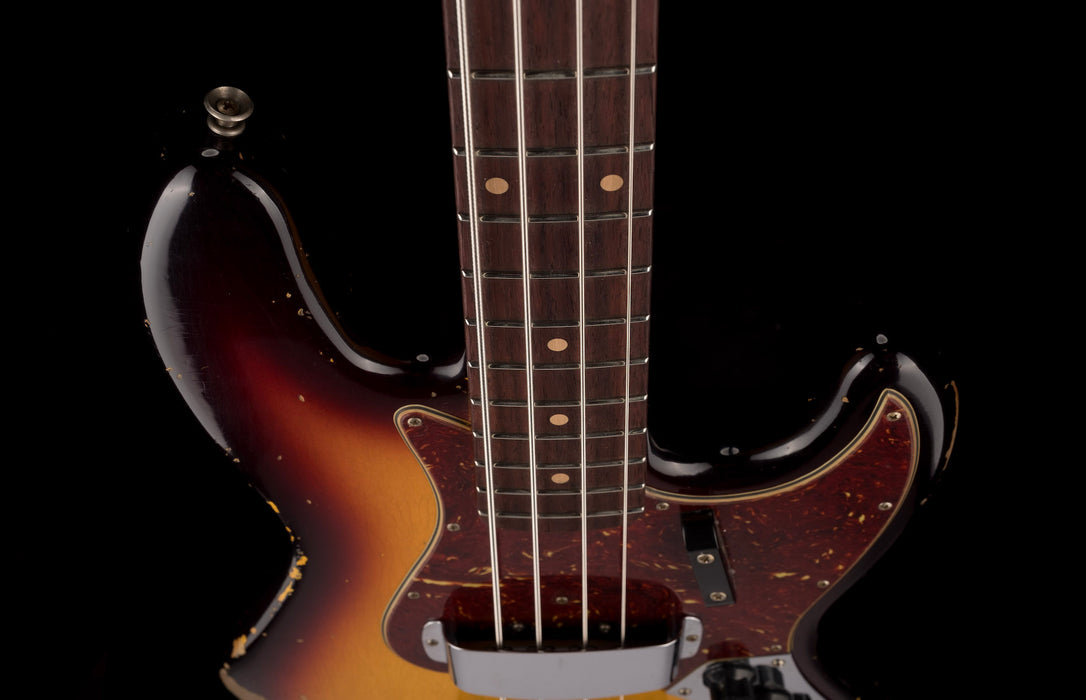 Fender Custom Shop 1961 Jazz Bass Heavy Relic 3-Tone Sunburst With Case