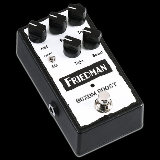 Friedman Buxom Boost Guitar Effect Pedal Front Angle Left