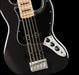 Squier Affinity Series Active Jazz Bass V Maple Fingerboard Black Pickguard Black Metallic Front Body