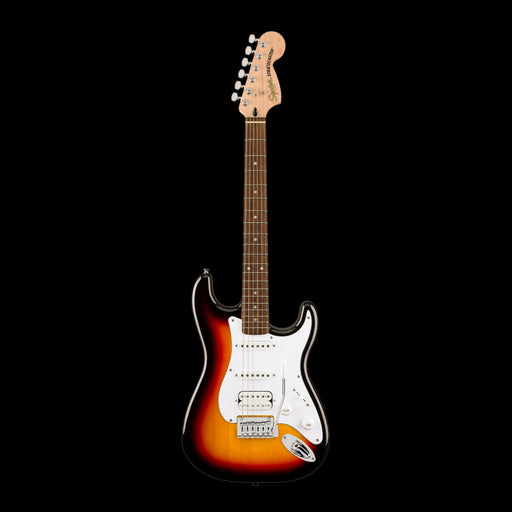 Squier Affinity Series Stratocaster Junior HSS Laurel Fingerboard White Pickguard 3-Color Sunburst Front