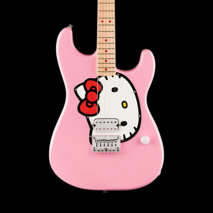 Fender Limited Edition Hello Kitty Stratocaster Pink With Gig Bag Front Crop