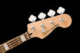 Squier Affinity Series Active Jazz Bass Laurel Fingerboard White Pickguard Mystic Sea Foam Green Headstock Front