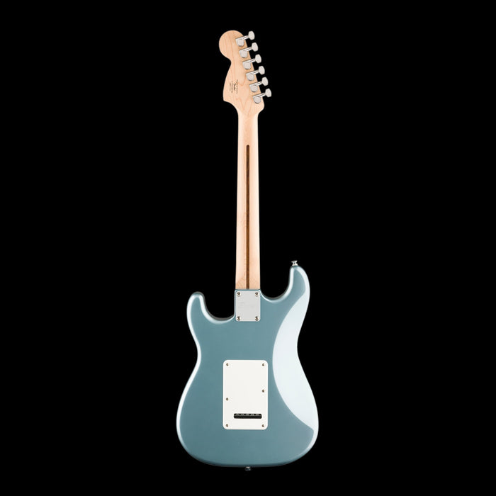 Squier Affinity Series Stratocaster Junior HSS Laurel Fingerboard White Pickguard Ice Blue Metallic Back