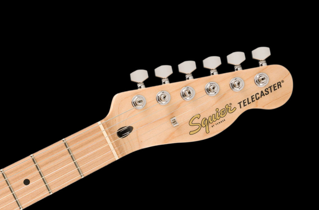 Squier Affinity Series Telecaster FMT SH Maple Fingerboard Black Pickguard Mocha Headstock Front