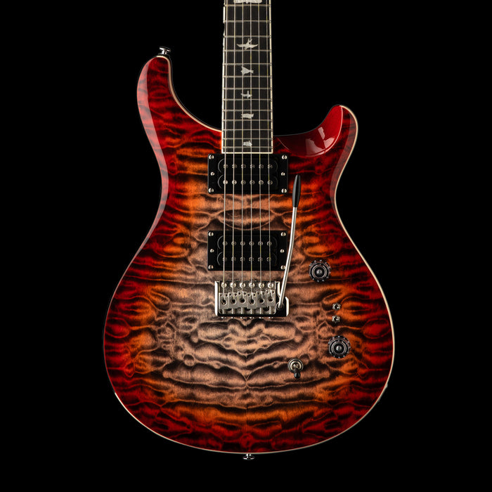 PRS SE Custom 24-08 Quilt package Charcoal Cherry Burst Front Crop