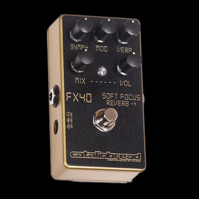 Catalinbread Soft Focus Reverb Gold Limited Edition Pedal Tilt Left