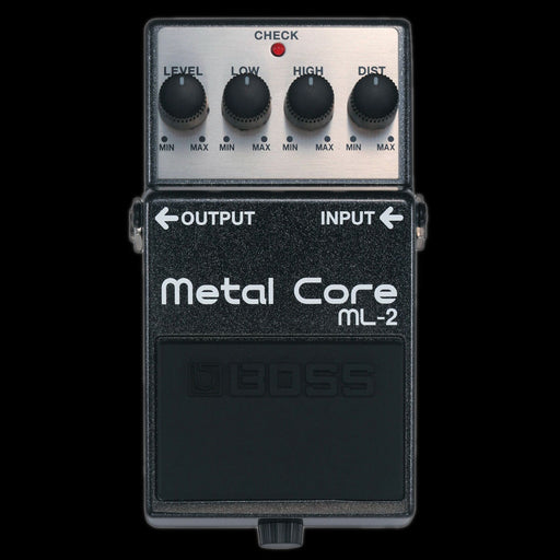 Boss ML-2 Metal Core Distortion Guitar Effect Pedal Front