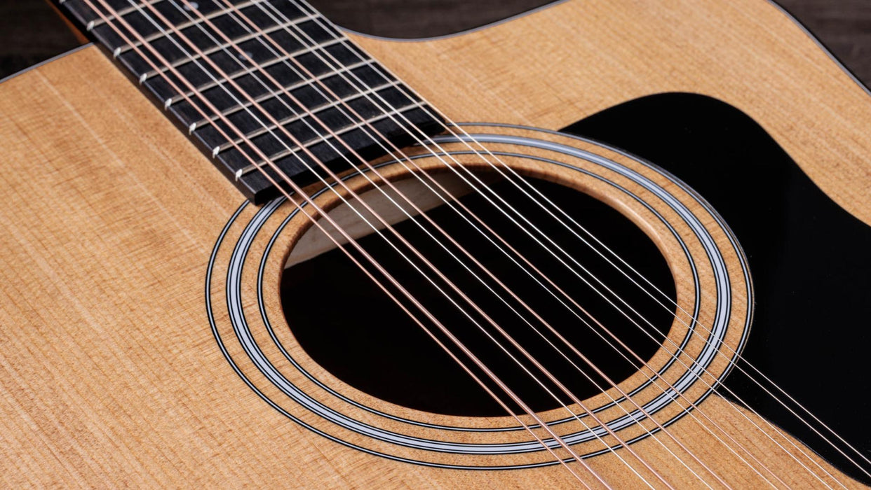 Taylor 150ce 12-String Acoustic Electric Guitar Closeup Soundhole