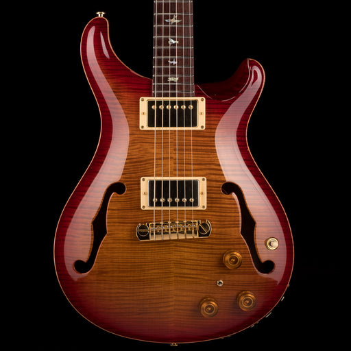 Pre Owned PRS Core McCarty Hollowbody II Piezo 10 Top Dark Cherry Sunburst Electric Guitar With Case