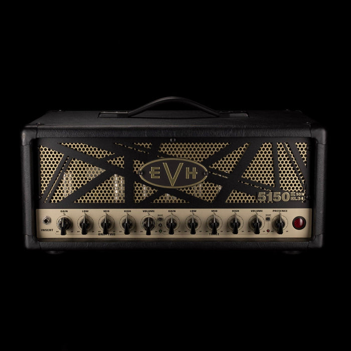 Pre Owned EVH 5150 III 6L6 Black C137 Mod Guitar Amp Head with Footswitch and Cover