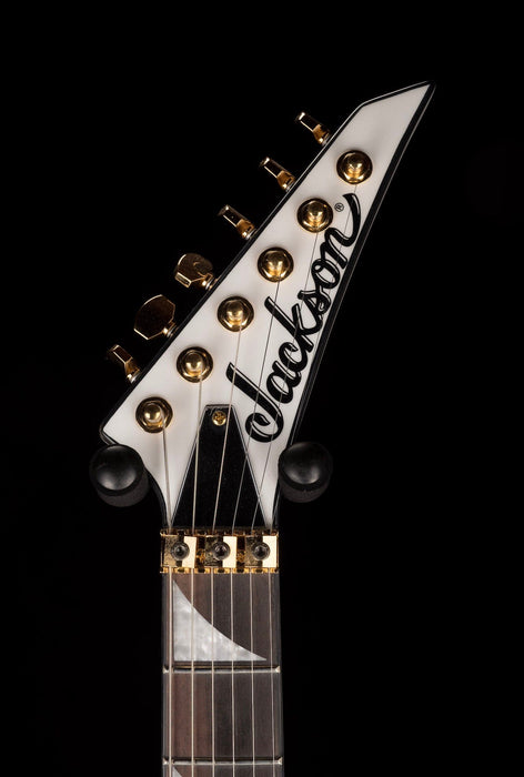 Used Jackson Concept Series Rhoads RR24 HS White With Black Pinstripes with Case