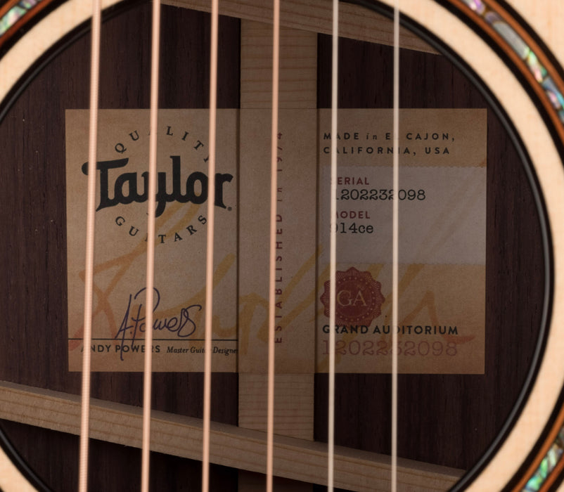 Taylor 914ce Acoustic Electric Guitar With Case