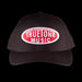 Beckerco Music Classic Baseball Hat Black with Red & White Logo