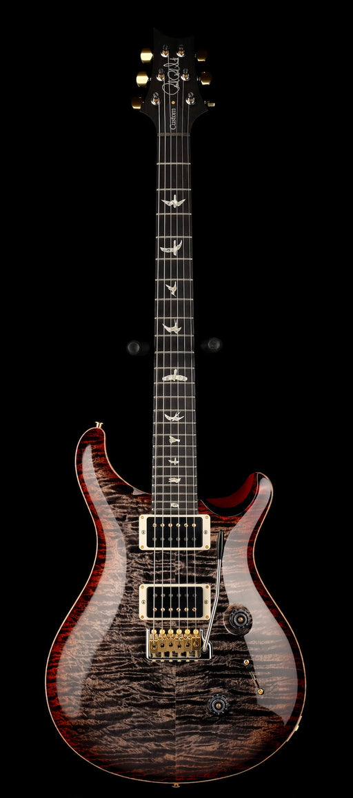 PRS Core Custom 24 Quilted Maple 10 Top Stained Flame Maple Neck Custom Color Charcoal Cherry Burst with Case