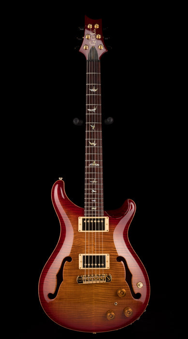 Pre Owned PRS Core McCarty Hollowbody II Piezo 10 Top Dark Cherry Sunburst Electric Guitar With Case