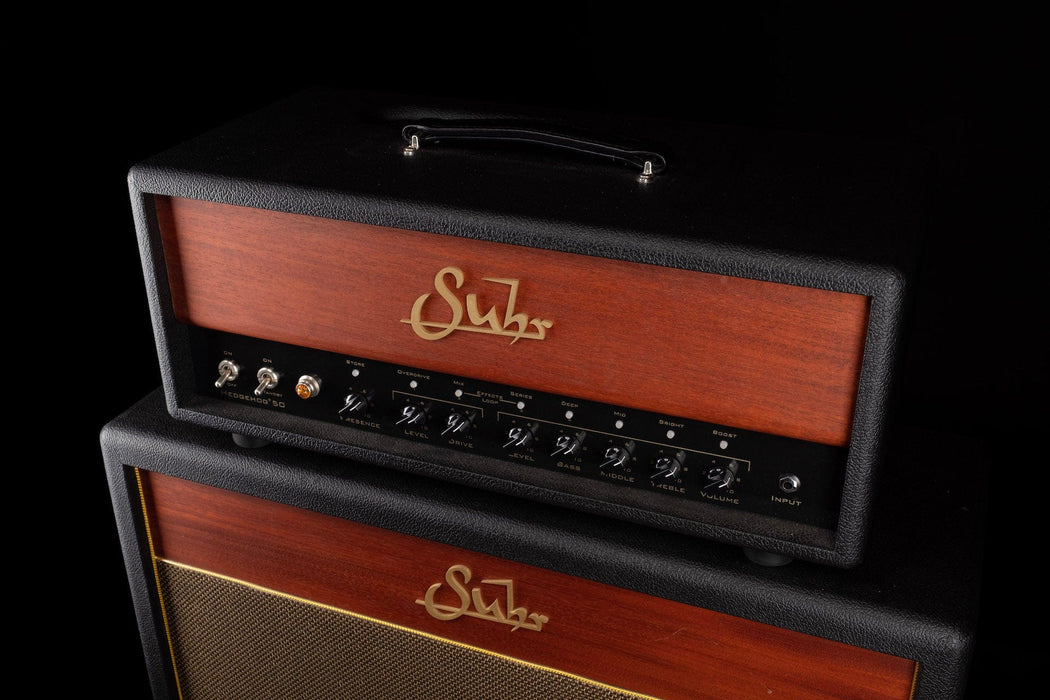 Pre-owned Suhr Hedgehog 50 Head and Badger 2x12 Cabinet Celestion G12-65