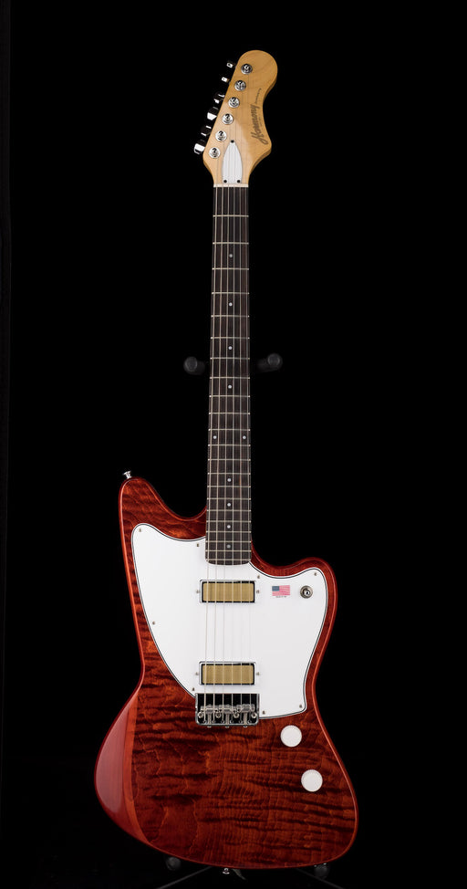 Harmony Limited Edition Silhouette Flame Maple Top Transparent Red Electric Guitar