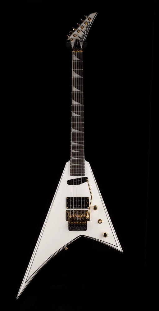 Used Jackson Concept Series Rhoads RR24 HS White With Black Pinstripes with Case