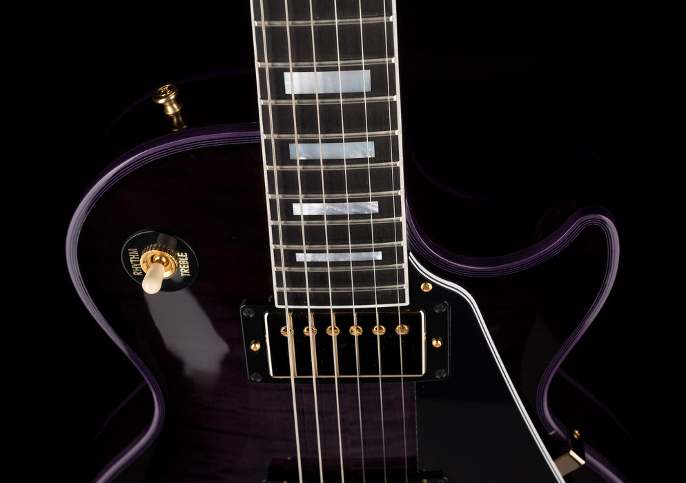 Pre Owned Gibson Custom Shop Les Paul Custom Purple Widow Burst With OHSC