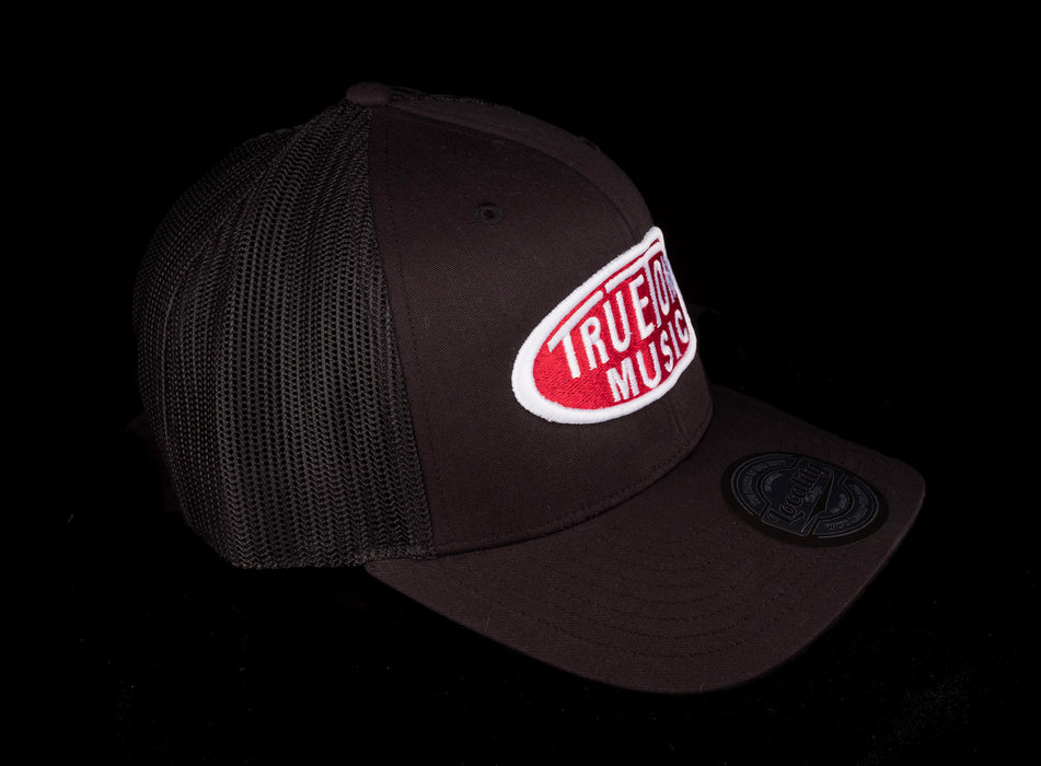 Beckerco Music Trucker Hat Black with Red & White Logo