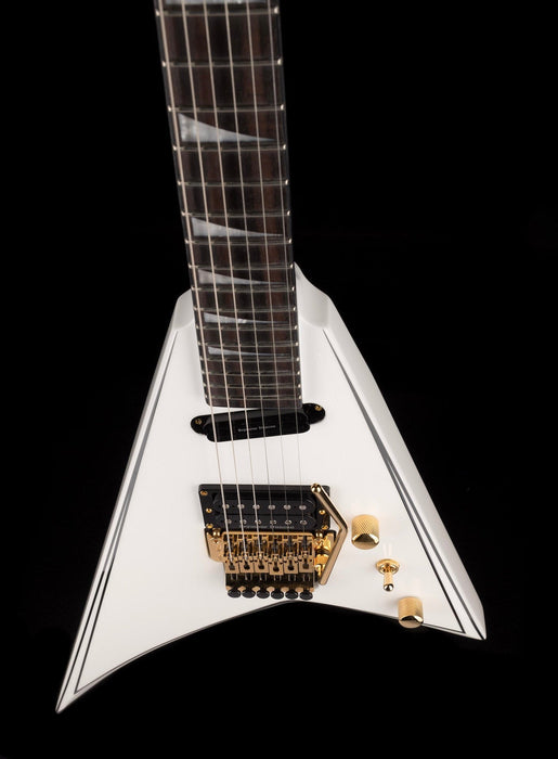 Used Jackson Concept Series Rhoads RR24 HS White With Black Pinstripes with Case