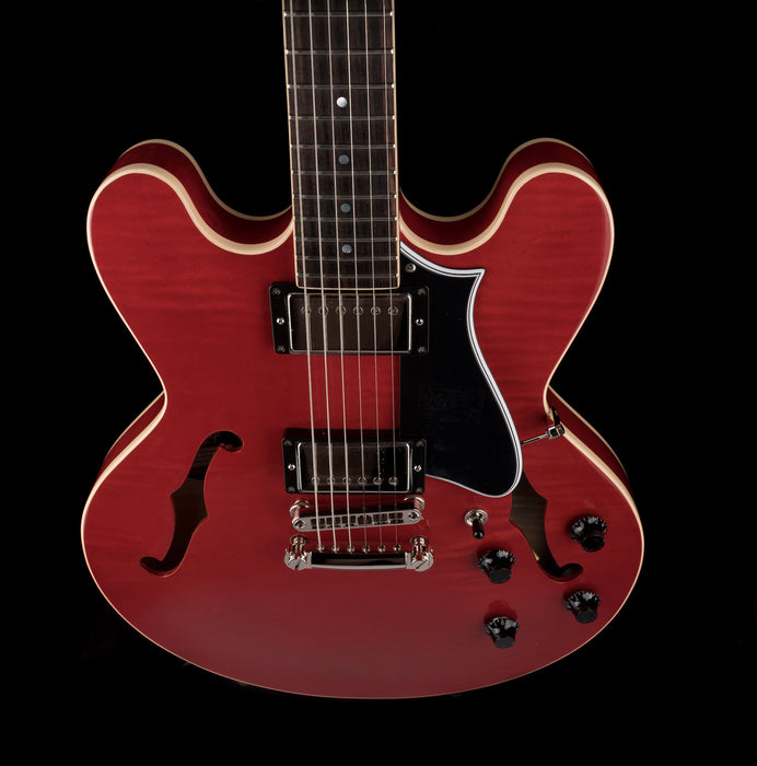 Heritage H-535 Semi-Hollow Trans Cherry Electric Guitar with Case