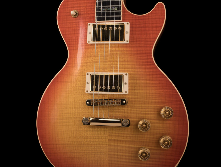 Pre Owned 2000 Gibson Custom Shop Les Paul Elegant Tangerine Burst With OHSC