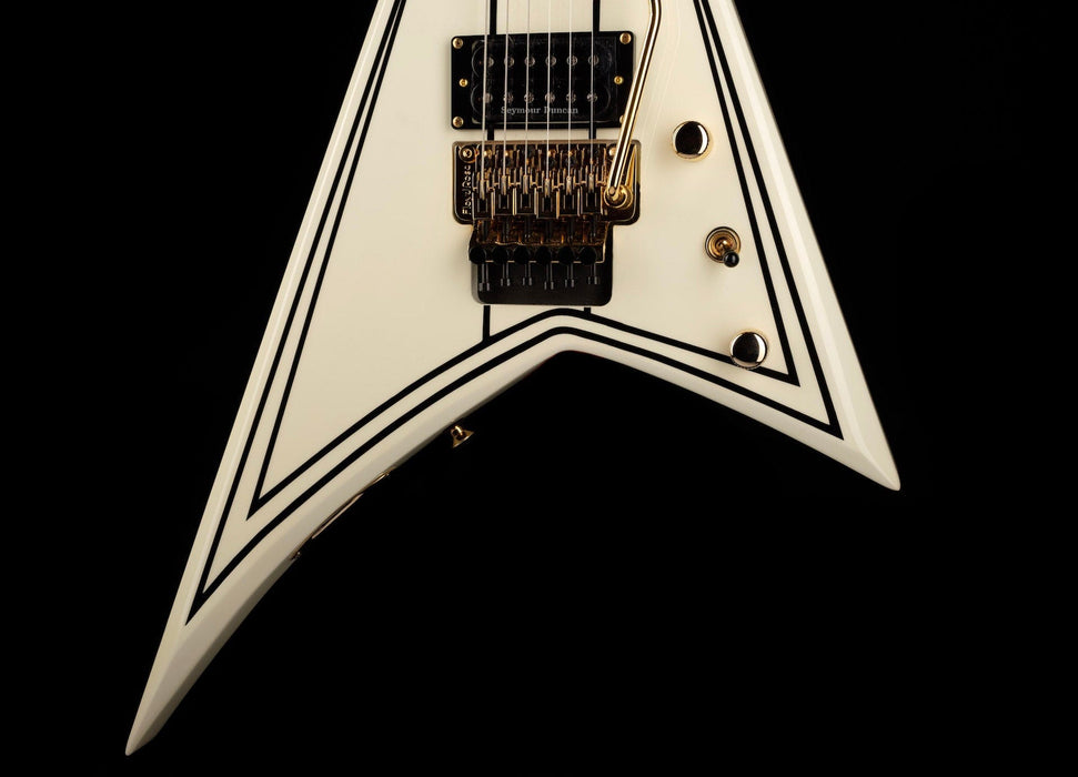 Used Jackson Pro Series Rhoads RR3 Ivory with Black Pinstripes