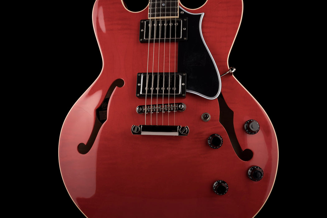 Heritage H-535 Semi-Hollow Trans Cherry Electric Guitar with Case