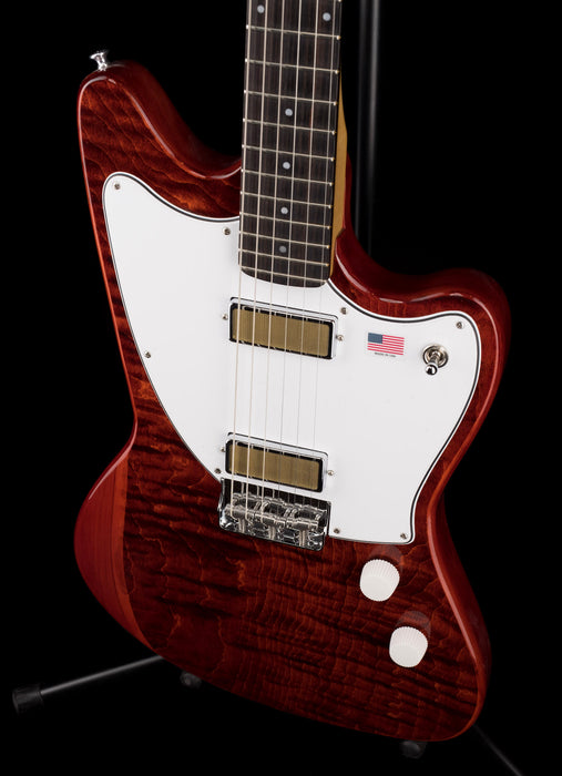 Harmony Limited Edition Silhouette Flame Maple Top Transparent Red Electric Guitar