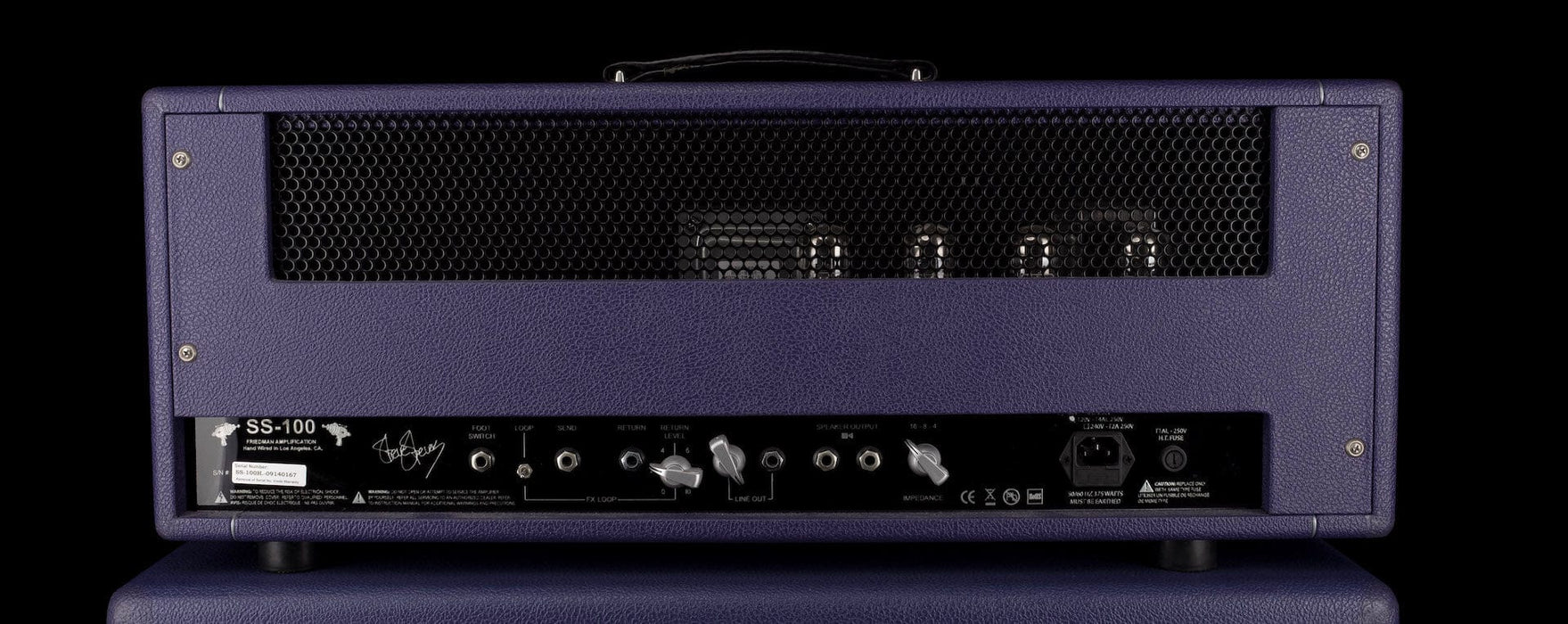 Used Friedman Special Edition Purple SS-100 Steve Stevens Head and Cabinet Guitar Amp Combo