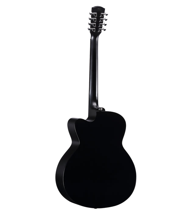 Alvarez ABT60CE-8BK Artist 8-String Baritone Acoustic Electric All Black Guitar