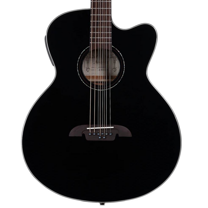 Alvarez ABT60CE-8BK Artist 8-String Baritone Acoustic Electric All Black Guitar