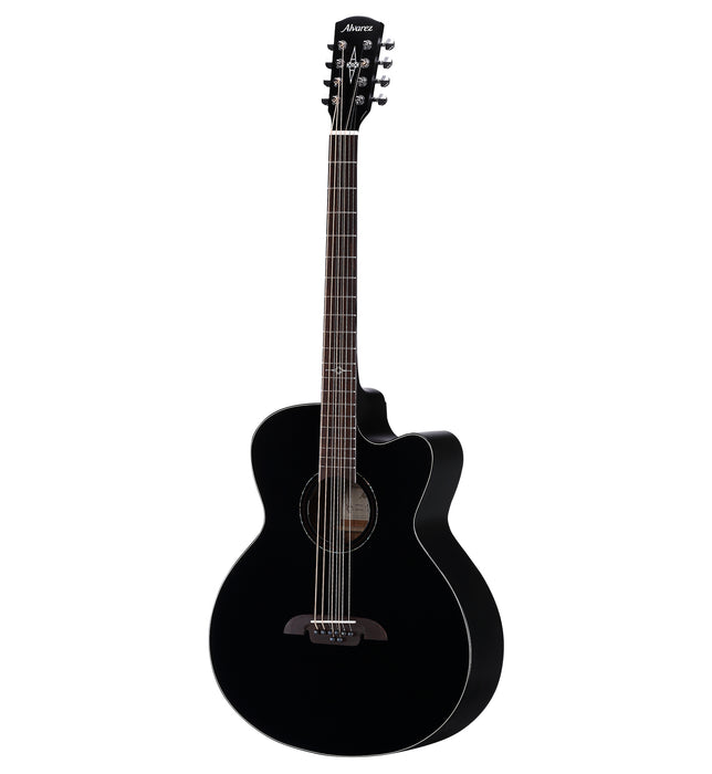 Alvarez ABT60CE-8BK Artist 8-String Baritone Acoustic Electric All Black Guitar