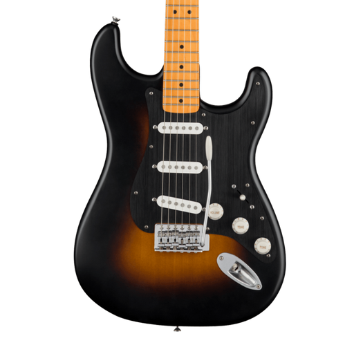 Squier 40th Anniversary Stratocaster®, Vintage Edition, Maple Fingerboard, Black Anodized Pickguard, Satin Wide 2-Color Sunburst Electric Guitars