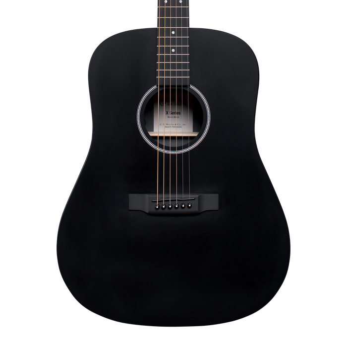 Martin D-X1E Dreadnought Black Acoustic Electric Guitar With Bag