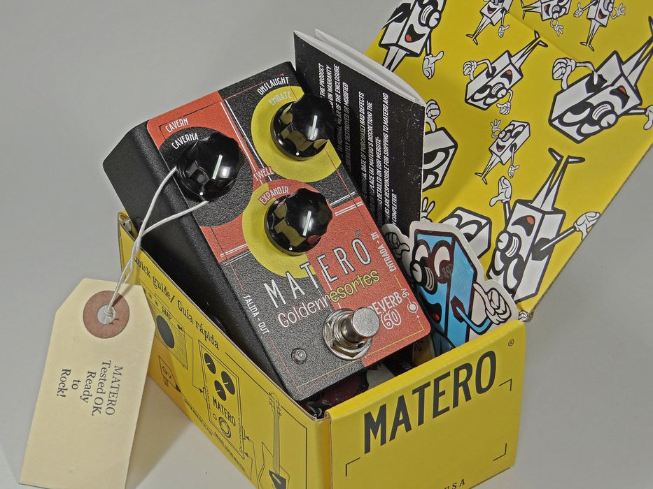 Matero Effects Golden Resortes Reverb Guitar Effect Pedal