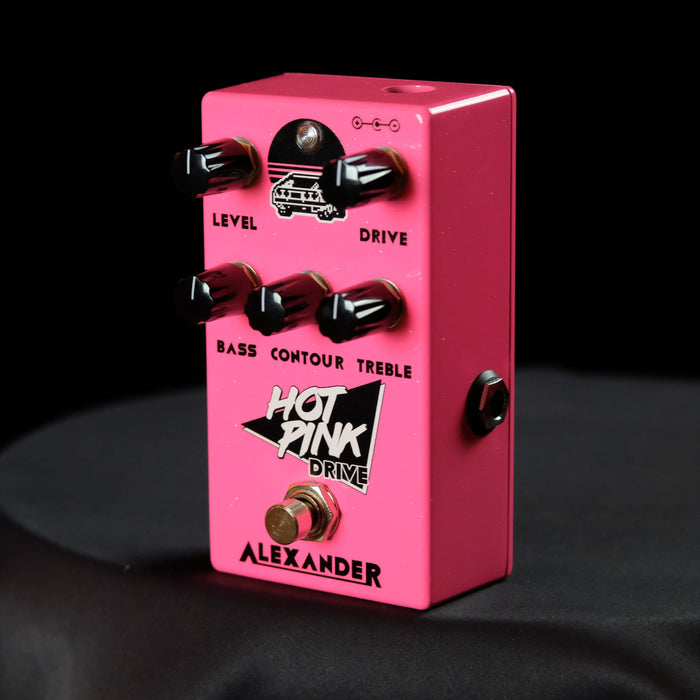 Used Alexander Hot Pink Drive Guitar Effect Pedal With Box