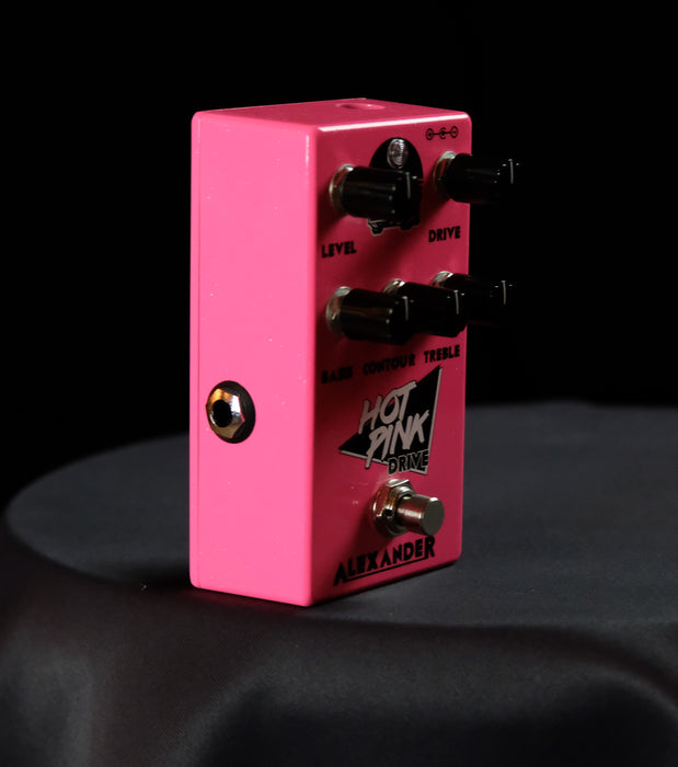 Used Alexander Hot Pink Drive Guitar Effect Pedal With Box