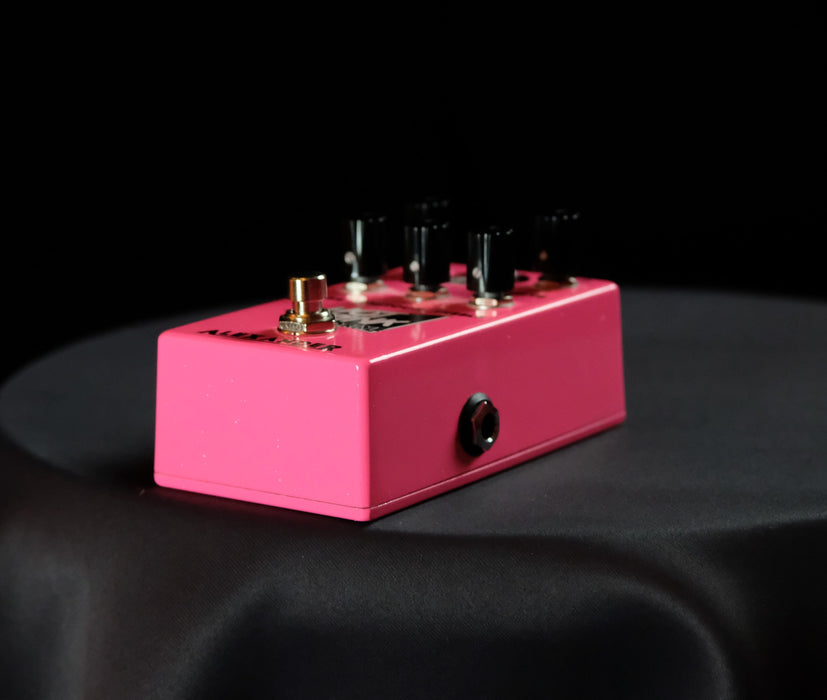 Used Alexander Hot Pink Drive Guitar Effect Pedal With Box