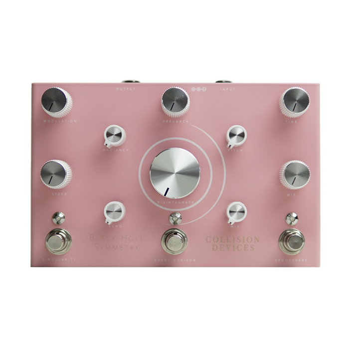 Collision Devices Limited Edition Pink Black Hole Symmetry Modulated Delay/Pitch Shifted Reverb/Destruction Fuzz Pedal